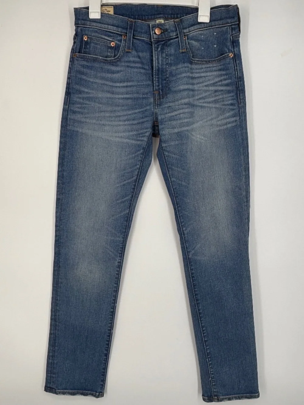 J. Crew Mens Size 31W 32L 484 Slim Jeans Medium Blue Denim Five Pocket Low Rise
